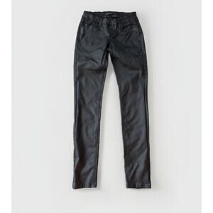 Suko Coated Canvas Black Skinny Jeans Size 2 Stretch Roadrunner Apparel